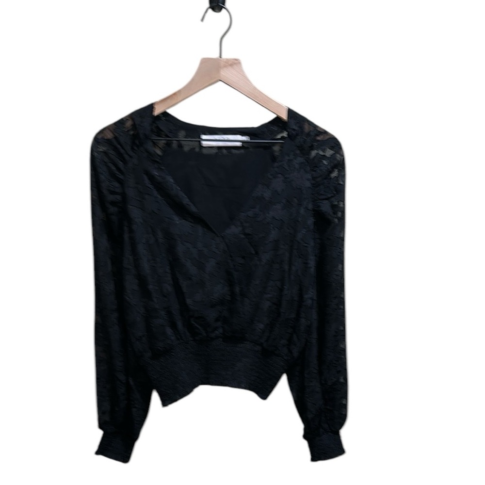 ASTR the label small Black Lace Blouse
